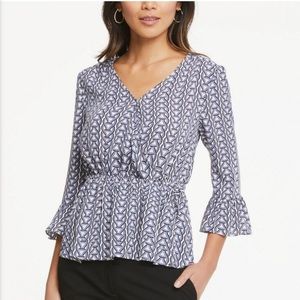 Ann Taylor Lattice Flutter Top